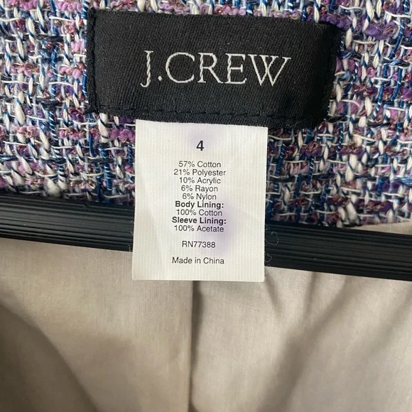 EUC J Crew Realta Tweed Jacket - Picture 4 of 12